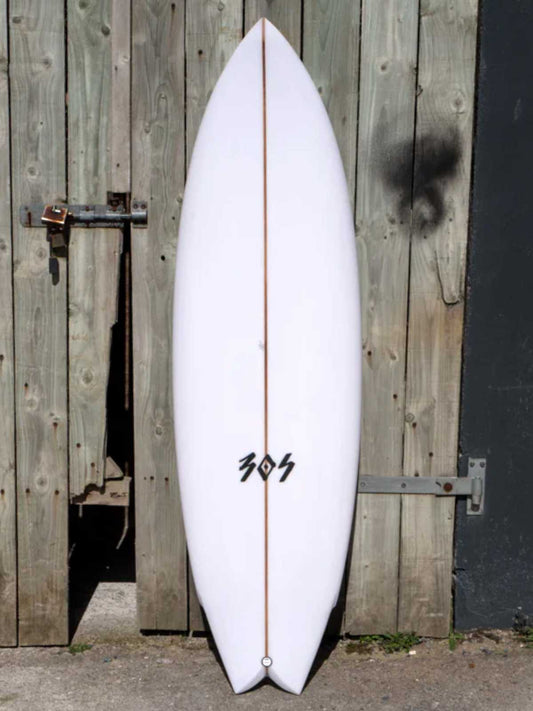 BOS Grim Ripper Surfboard 5ft 10 Futures - White